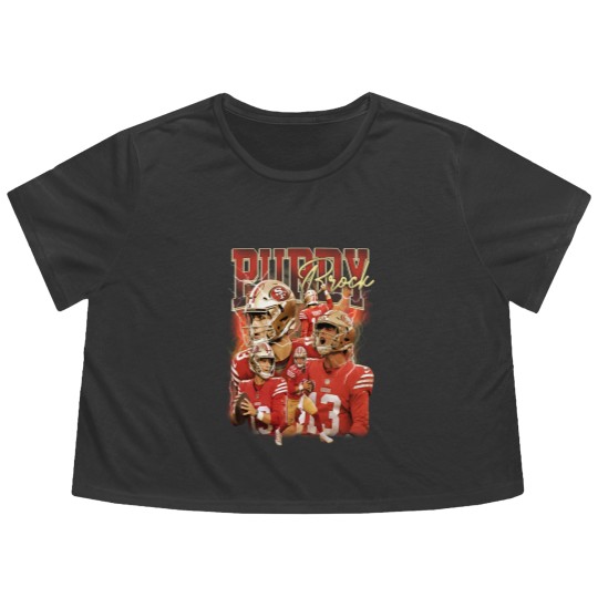 Discover Brock Purdy San Francisco Football Flowy Cropped Tees, Football Flowy Cropped Tees Christmas Gift
