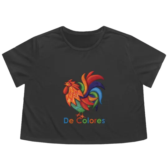 Discover De Colores Rooster Gallo Men's Jersey Polo Flowy Cropped Tees
