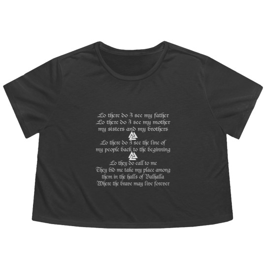 Discover Viking Prayer Lo There Do I See © Flowy Cropped Tees