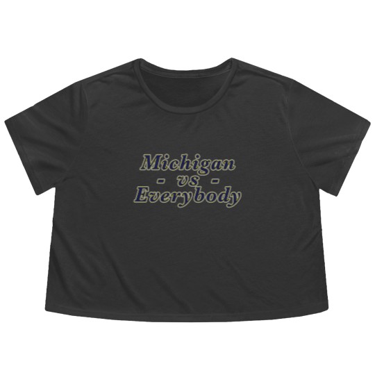 Discover Michigan vs Everybody Flowy Cropped Tees