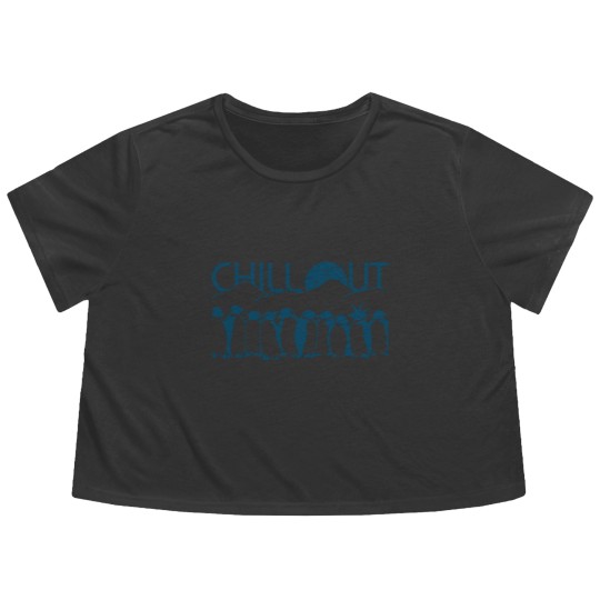 Discover Chill Out Penguin Flowy Cropped Tees Funny Penguin Flowy Cropped Tees Flowy Cropped Tees