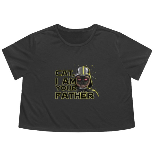 Discover Darth Cat Flowy Cropped Tees