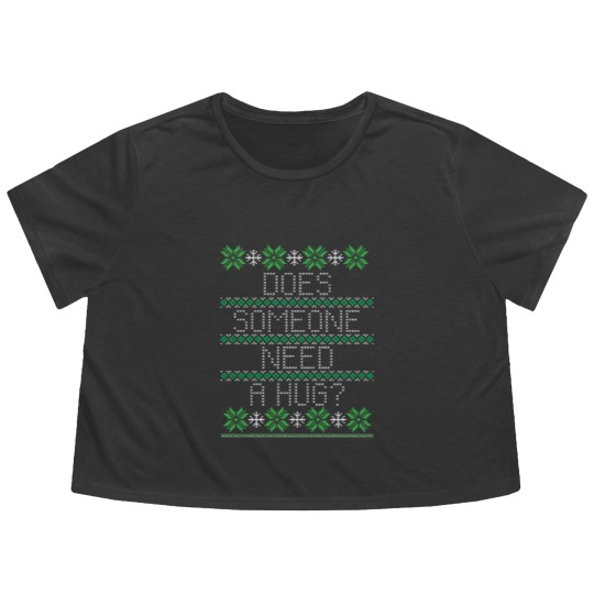 Discover Elf Quote Hug Sweater Flowy Cropped Tees