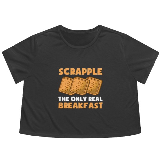 Discover Scrapple American Breakfast Pennsylvania philly Flowy Cropped Tees
