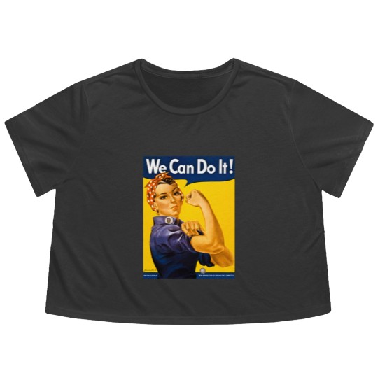 Discover We Can Do It! Rosie the Riveter Vintage WW2 Flowy Cropped Tees