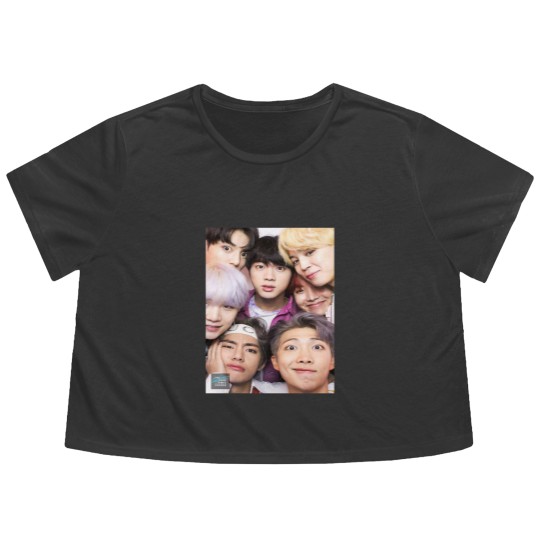 Discover bts  Premium Flowy Cropped Tees