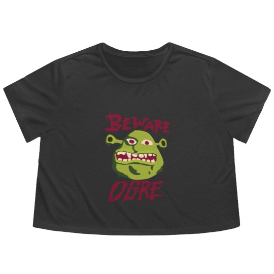 Discover Beware Ogre Shrek Sign Classic Flowy Cropped Tees