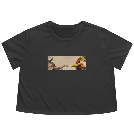 Discover Shrek hands of God Classic Flowy Cropped Tees, Love Shrek Flowy Cropped Tees