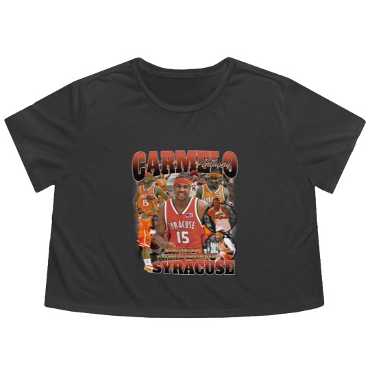 Discover Vintage 90s Graphic Carmelo Anthony Syracuse Flowy Cropped Tees, Carmelo Anthony Flowy Cropped Tees
