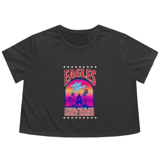 Discover Eagles 1976 Hotel California concert Flowy Cropped Tees