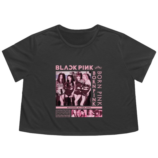 Discover Blackpink Flowy Cropped Tees, Black Pink Flowy Cropped Tees For Fan, Blackpink Kpop Flowy Cropped Tees