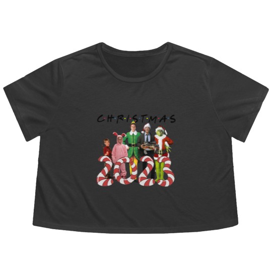 Discover Christmas Pajamas Matching Family Flowy Cropped Tees |