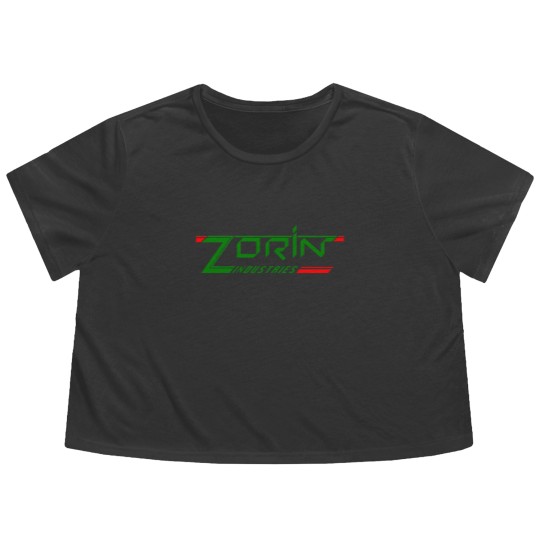 Discover James Bond Zorin Industries Text Flowy Cropped Tees