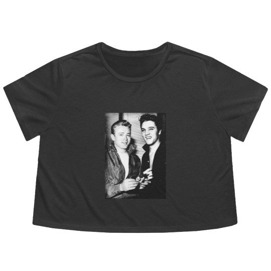 Discover Vintage Old Hollywood Elvis Presley James Dean Unisex Fit Flowy Cropped Tees Flowy Cropped Tees