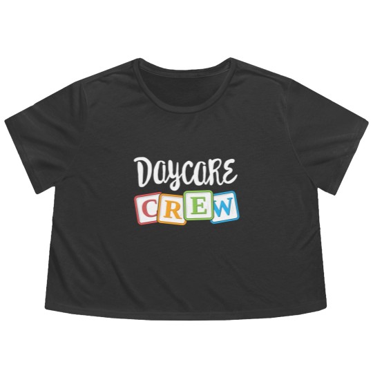 Discover Daycare Crew Childcare Team Squad Provider After Flowy Cropped Tees