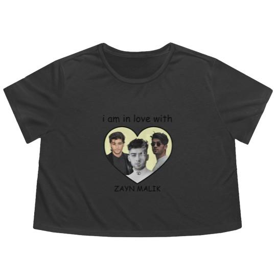 Discover Zayn Malik I am in love with Zayn Malik  White Graphic Flowy Cropped Tees