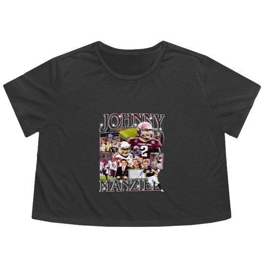Discover Johnny Manziel Vintage Style Bootleg Flowy Cropped Tees, Johnny Manziel Flowy Cropped Tees