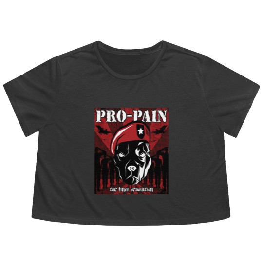 Discover Pro Pain Dog Flowy Cropped Tees