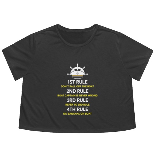 Discover Funny Pontoon Boat Captain Gift Boating Boat Owner Flowy Cropped Tees