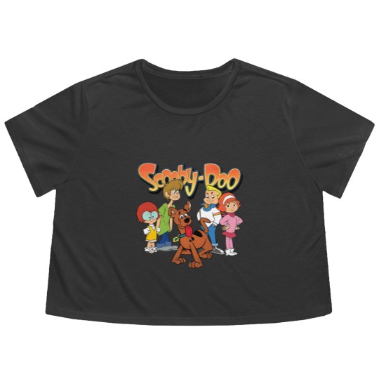 Discover Scooby-Doo Flowy Cropped Tees, Retro Christmas Crewneck Flowy Cropped Tees