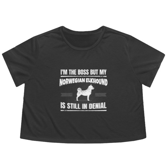 Discover Norwegian Elkhound Doggie School Dog Trainer Gag Flowy Cropped Tees