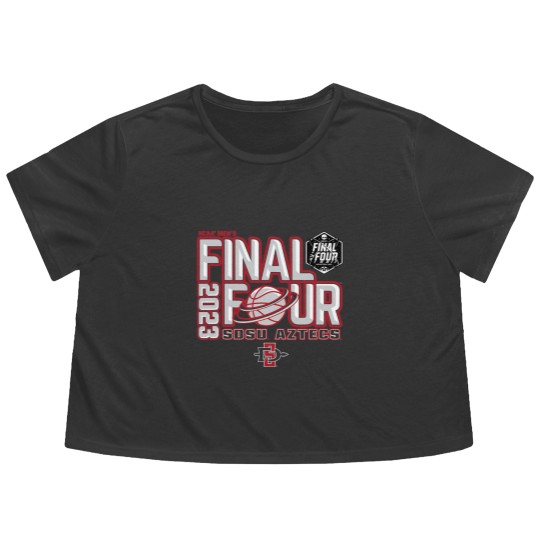 Discover San Diego State Aztecs Final Four Basketball Dunk Black Flowy Cropped Tees