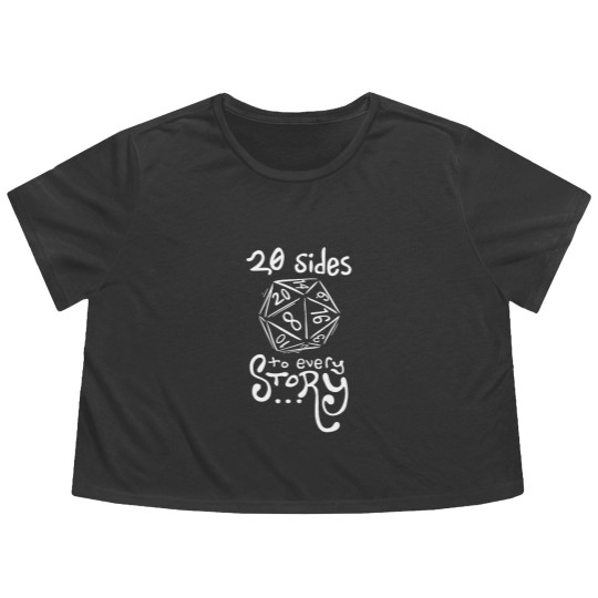Discover 20 Sides to Every Story - Dungeons and Dragons - Dungeons And Dragons - Flowy Cropped Tees