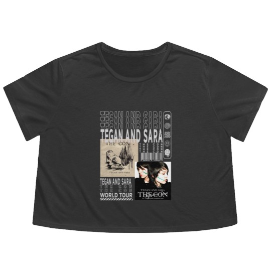 Discover Tegan and Sara Music Flowy Cropped Tees, Vintage 90s Crybaby Tour 2023 Tickets Album The Con Graphic Flowy Cropped Tees
