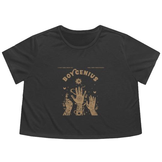 Discover Boygenius Merch, Boygenius Band 2023 Tour Flowy Cropped Tees