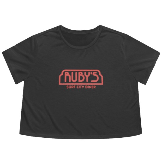 Discover Ruby's Diner - Huntington Beach Pier - Rubys Diner - Flowy Cropped Tees