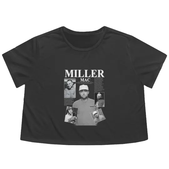 Discover macmiller Music Flowy Cropped Tees K1, macmiller Music Pop Flowy Cropped Tees, macmiller Concert 2023 Retro Unisex Gift Bootleg Flowy Cropped Tees Mus3004DK