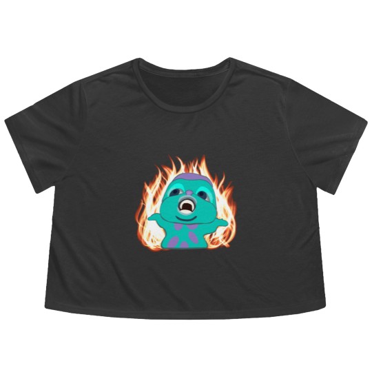 Discover Bibble Meme Illustrated Active Flowy Cropped Tees