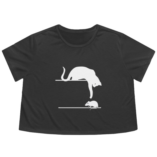 Discover Cat and mouse - Animals - Flowy Cropped Tees