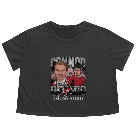 Discover Connor Bedard Chicago Vintage - Connor Bedard - Flowy Cropped Tees