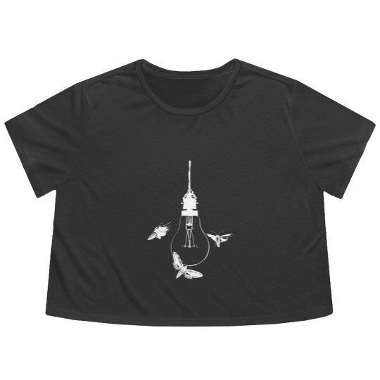 Discover Moths Beat Themselves to Death Against the Lights - Modest Mouse - Flowy Cropped Tees