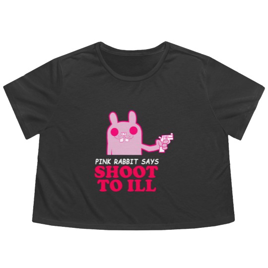 Discover Gorillaz - Pink Rabbit Says- Shoot to Ill89 Flowy Cropped Tees