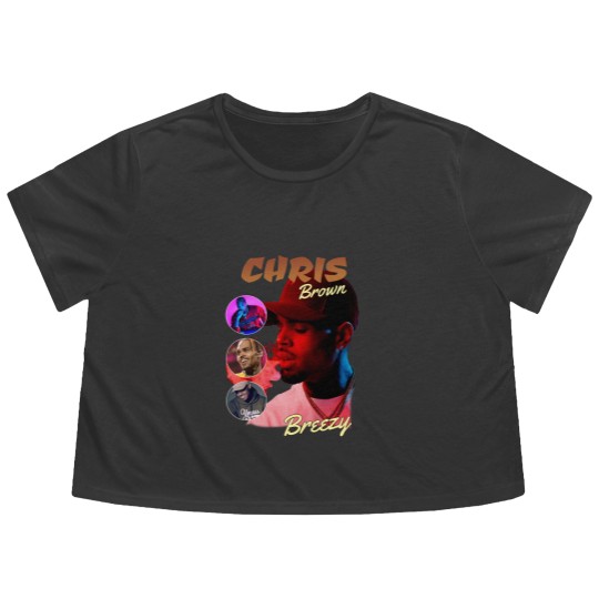 Discover Retro Chris Brown Under The Influence Tour Cotton Flowy Cropped Tees Flowy Cropped Tees