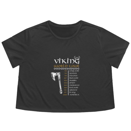 Discover Viking World Tour Flowy Cropped Tees