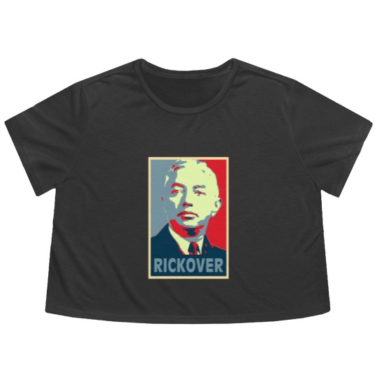 Discover Rickover, Rickover poster, Rickover Tribute Merch Flowy Cropped Tees