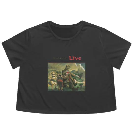 Discover Live Throwing Copper Flowy Cropped Tees