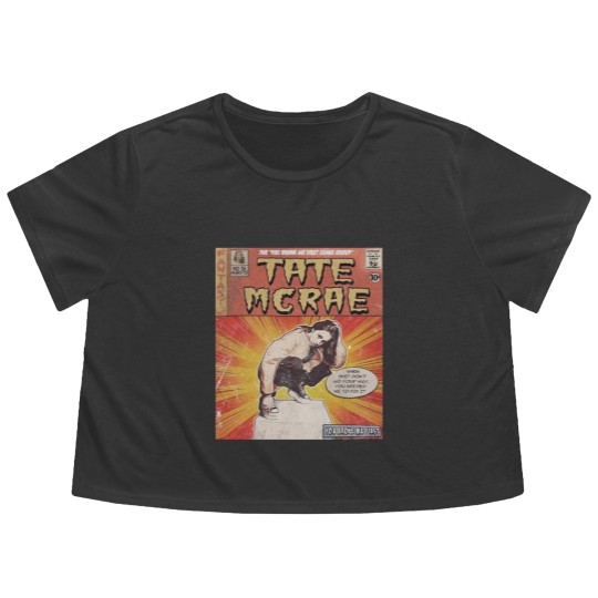 Discover Tate Mcrae Comic Flowy Cropped Tees, 90S Vintage Merch