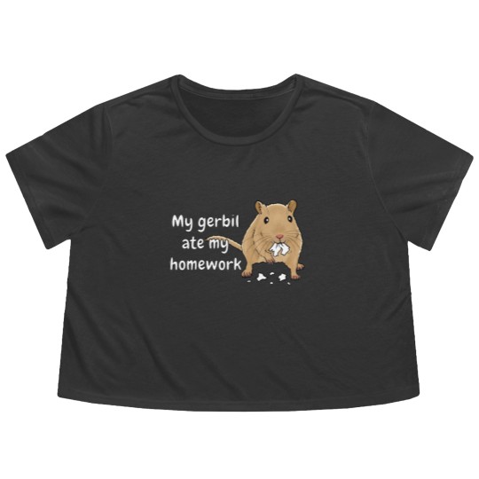 Discover Gerbil Ate My Homework Flowy Cropped Tees