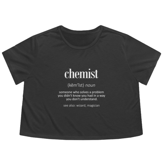 Discover Chemist chemistry student science gift Flowy Cropped Tees
