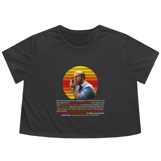 Discover Tom Cruise as Les Grossman from Tropic Thunder - Curse filled Rant Flowy Cropped Tees
