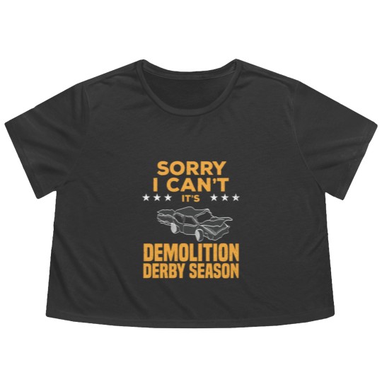 Discover Demolition Derby Season Car Crashing Smash Gift Flowy Cropped Tees