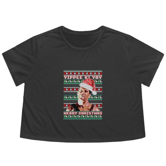 Discover Yippe Ki Yay Funny ugly sweater christmas - Ylp | Essential Flowy Cropped Tees