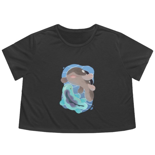 Discover clodsire bleue Flowy Cropped Tees