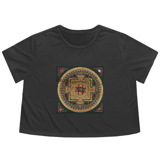 Discover Kalachakra Mandala Flowy Cropped Tees