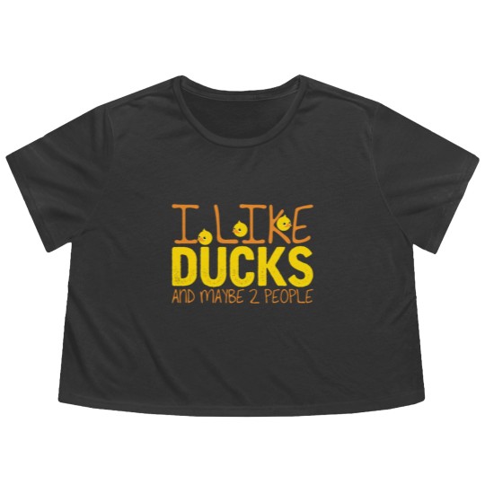 Discover Ducks Joke Pun People Duck Duckling Ducky Flowy Cropped Tees