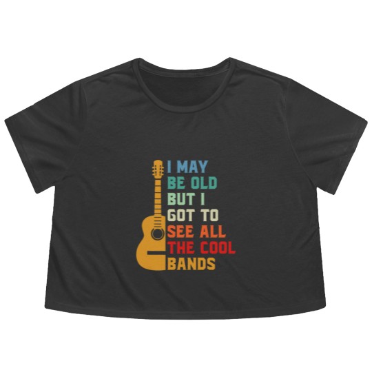 Discover I May Be Old Best Bands Flowy Cropped Tees